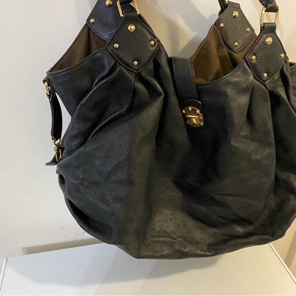 Louis Vuitton LV monogram L Hobo Mahina Leather Black - Picture 2 of 14